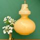 Suspension globe vintage en opaline jaune