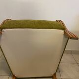 Fauteuil Art Déco en tissu vert