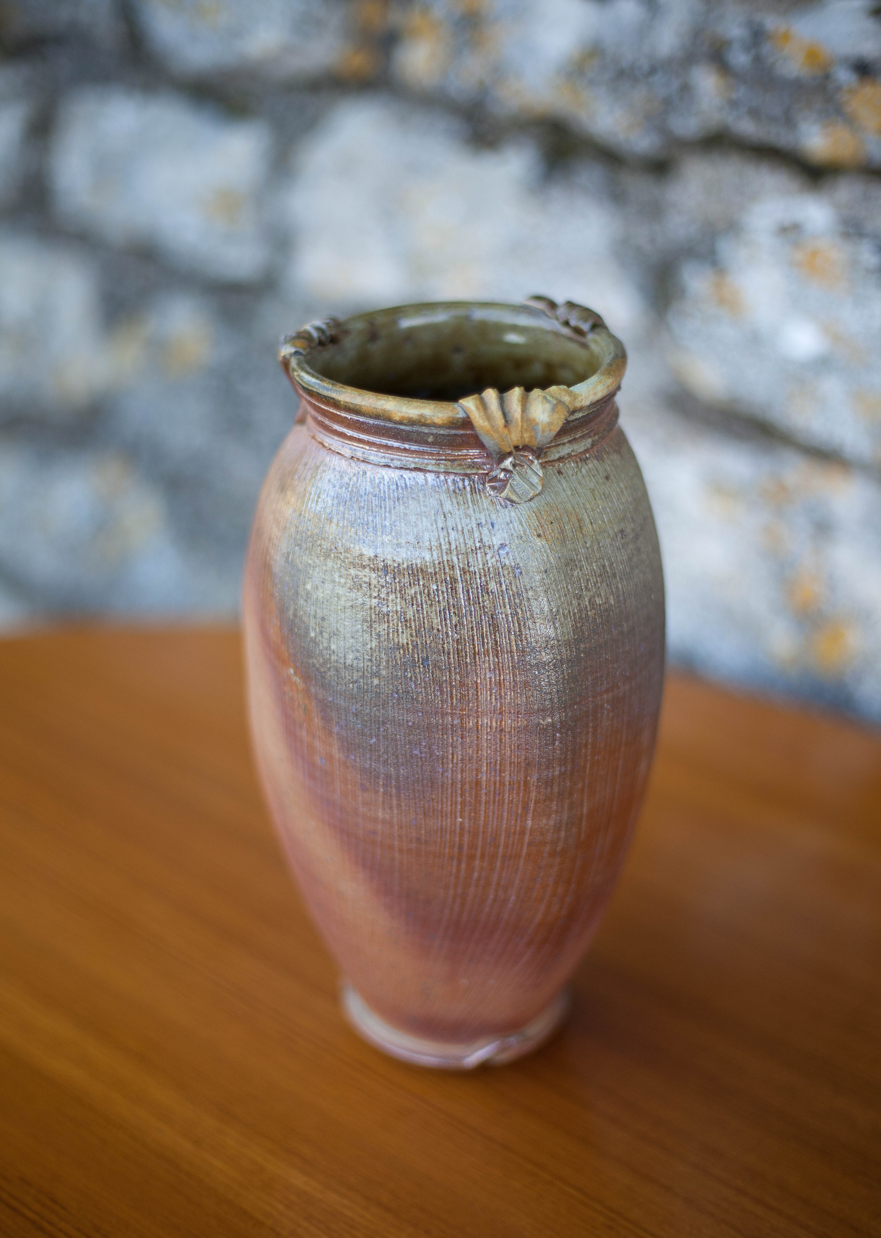 Vase in vintage glazed stoneware