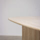 1970 oval architectural travertine dining table