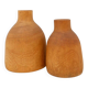 Paire de vases décoratifs vintage en bois de paulownia