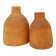 Paire de vases décoratifs vintage en bois de paulownia