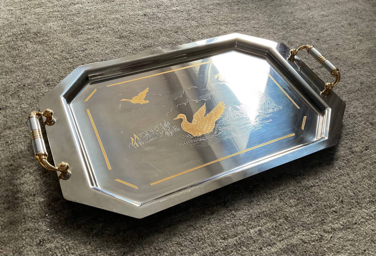 Plateau vintage Giorinox Italy des années 70