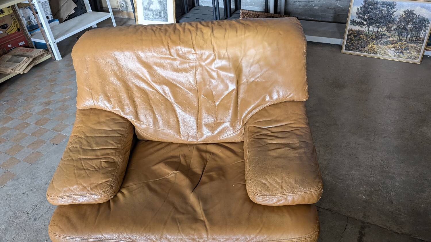 Designer leather sofa