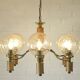 Vintage Brass Pendant Light Elegant Rustic Chendelier Colonial Style
