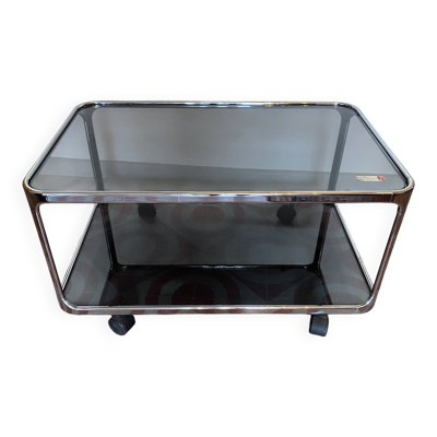 Table basse sur roulettes, années 70