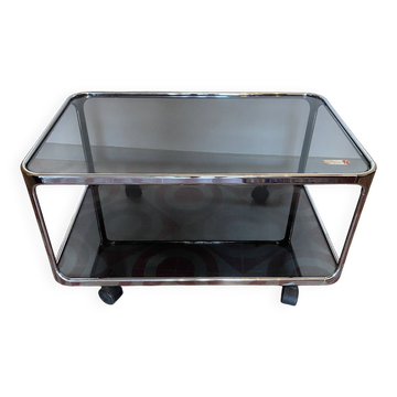 Coffee table on wheels from the 70s.