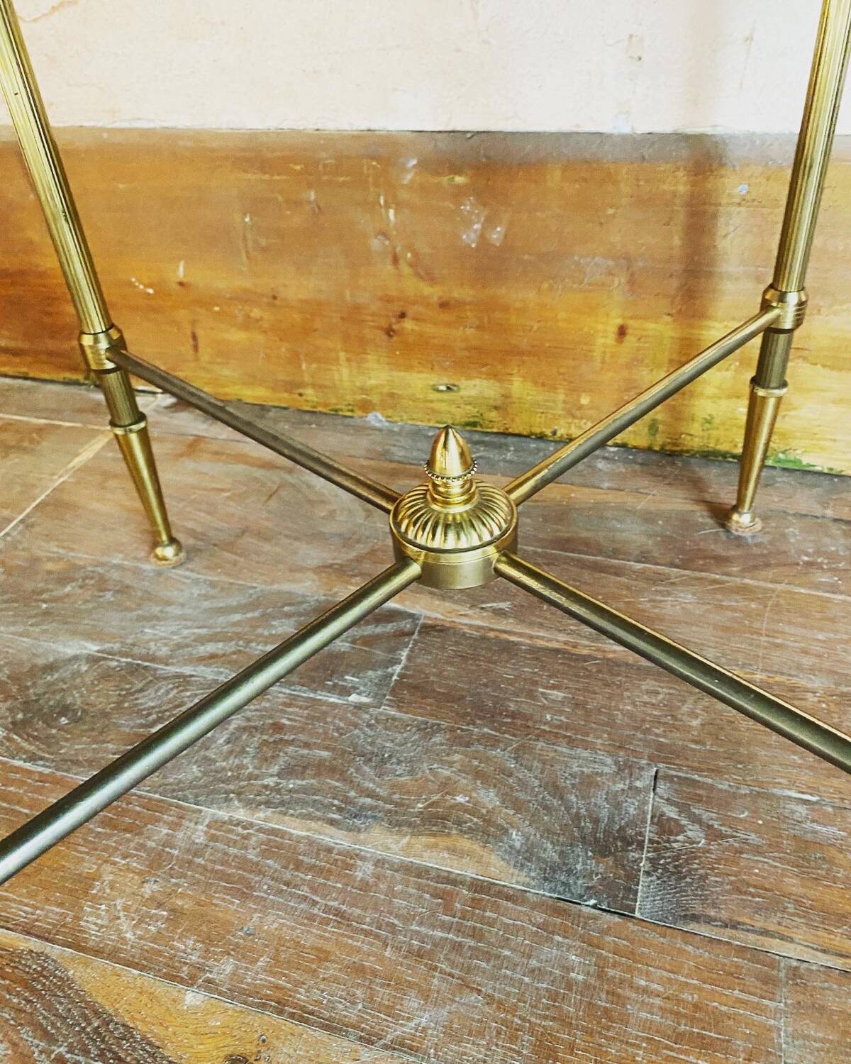 Vintage neoclassical style coffee table in mahogany veneer