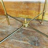 Vintage neoclassical style coffee table in mahogany veneer