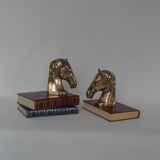 Brass horse bookends