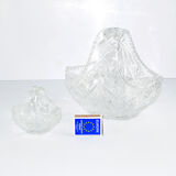 A pair of crystal baskets Huta Szkła Julia, Poland, 1980s