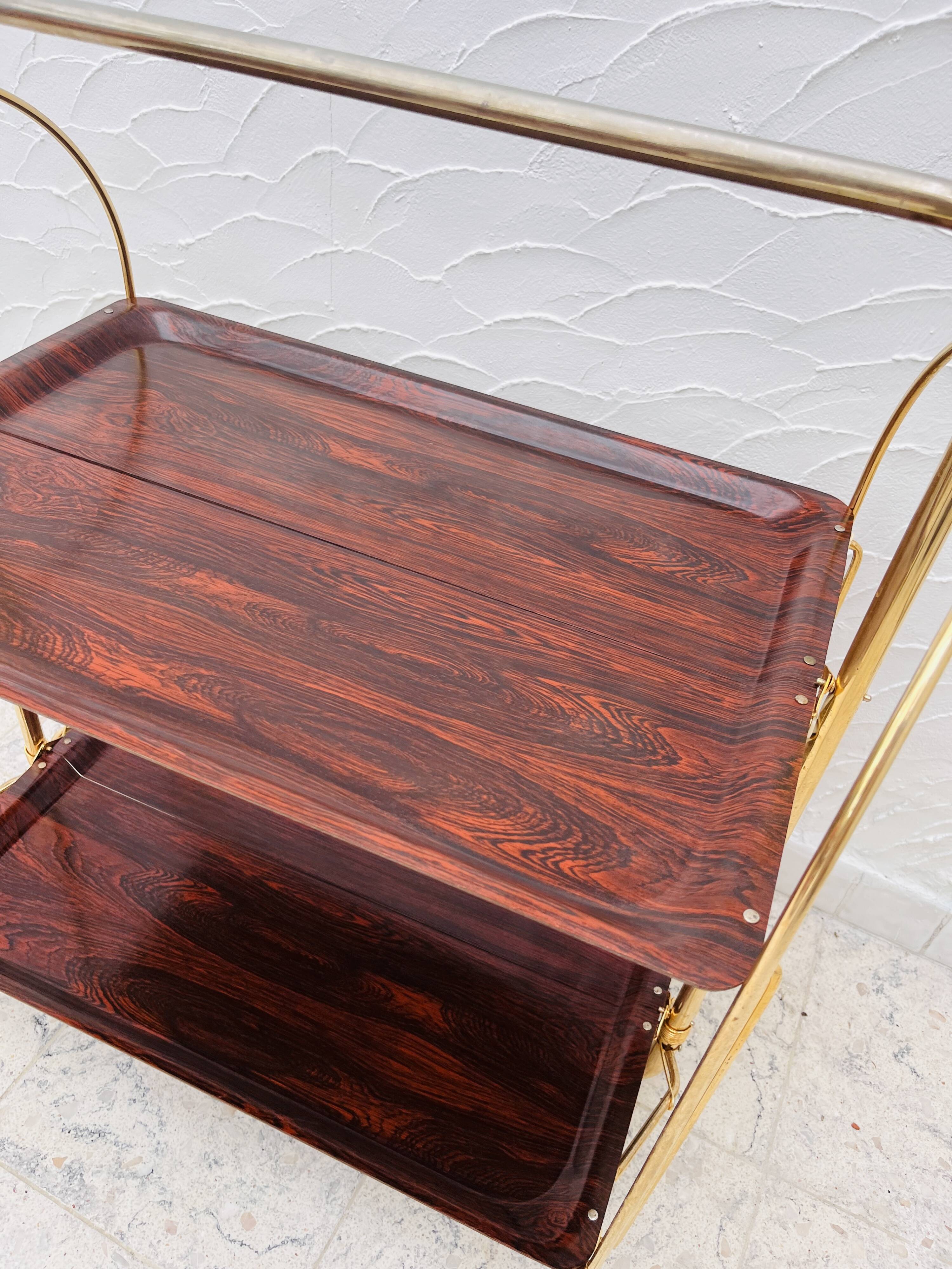 Gerinol golden serving trolley