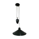 Suspension rises and falls in metal