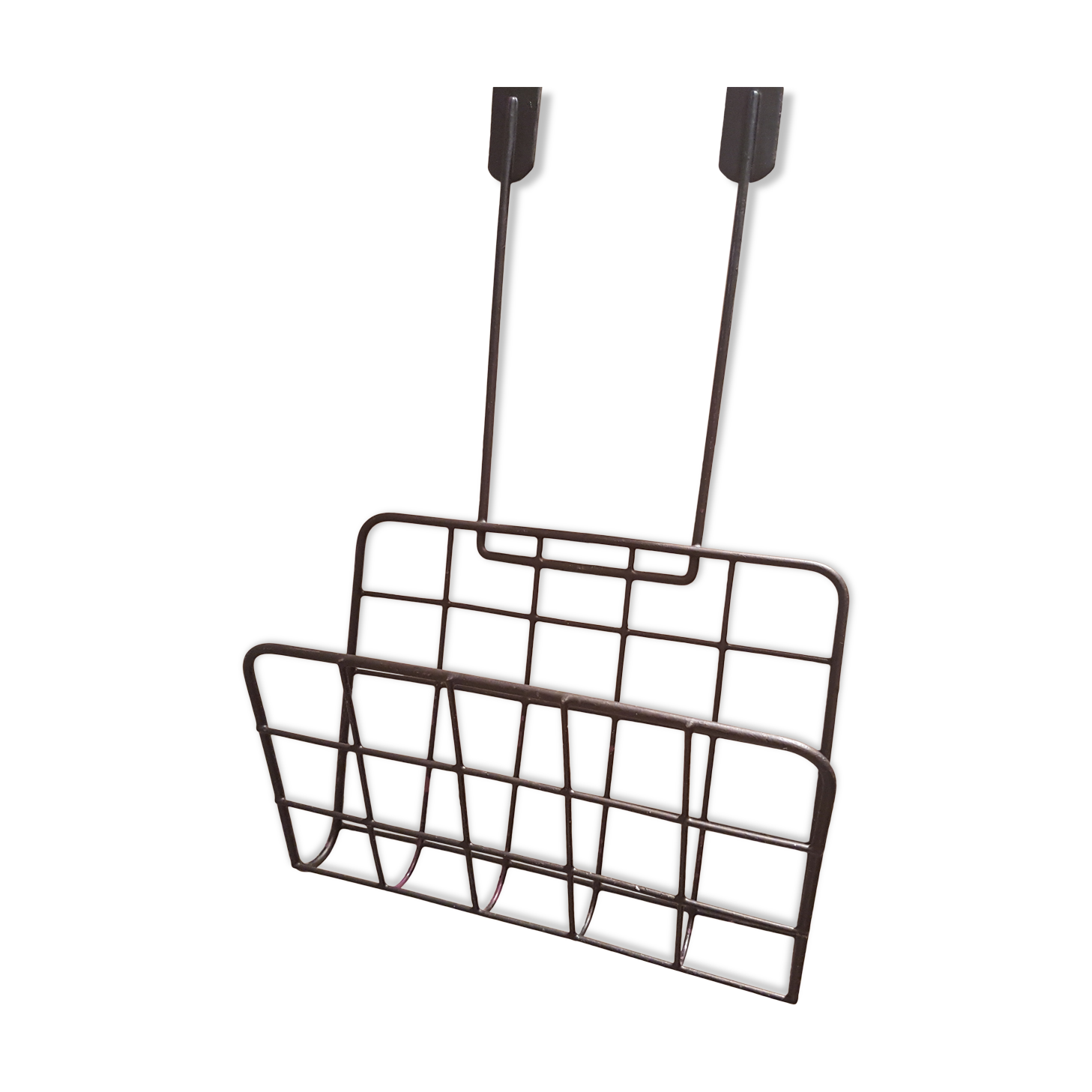 Magazine rack black iron