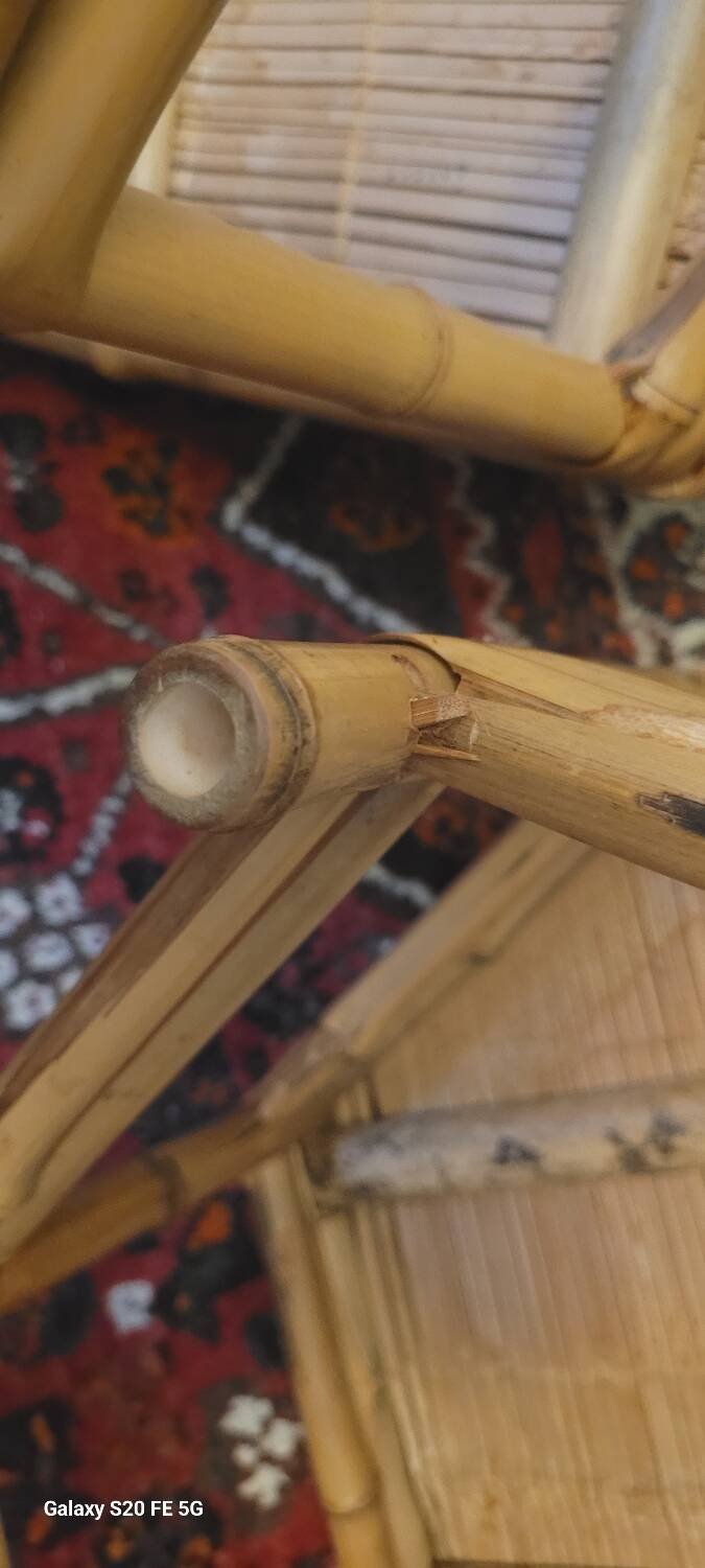 70's bamboo coffee tables