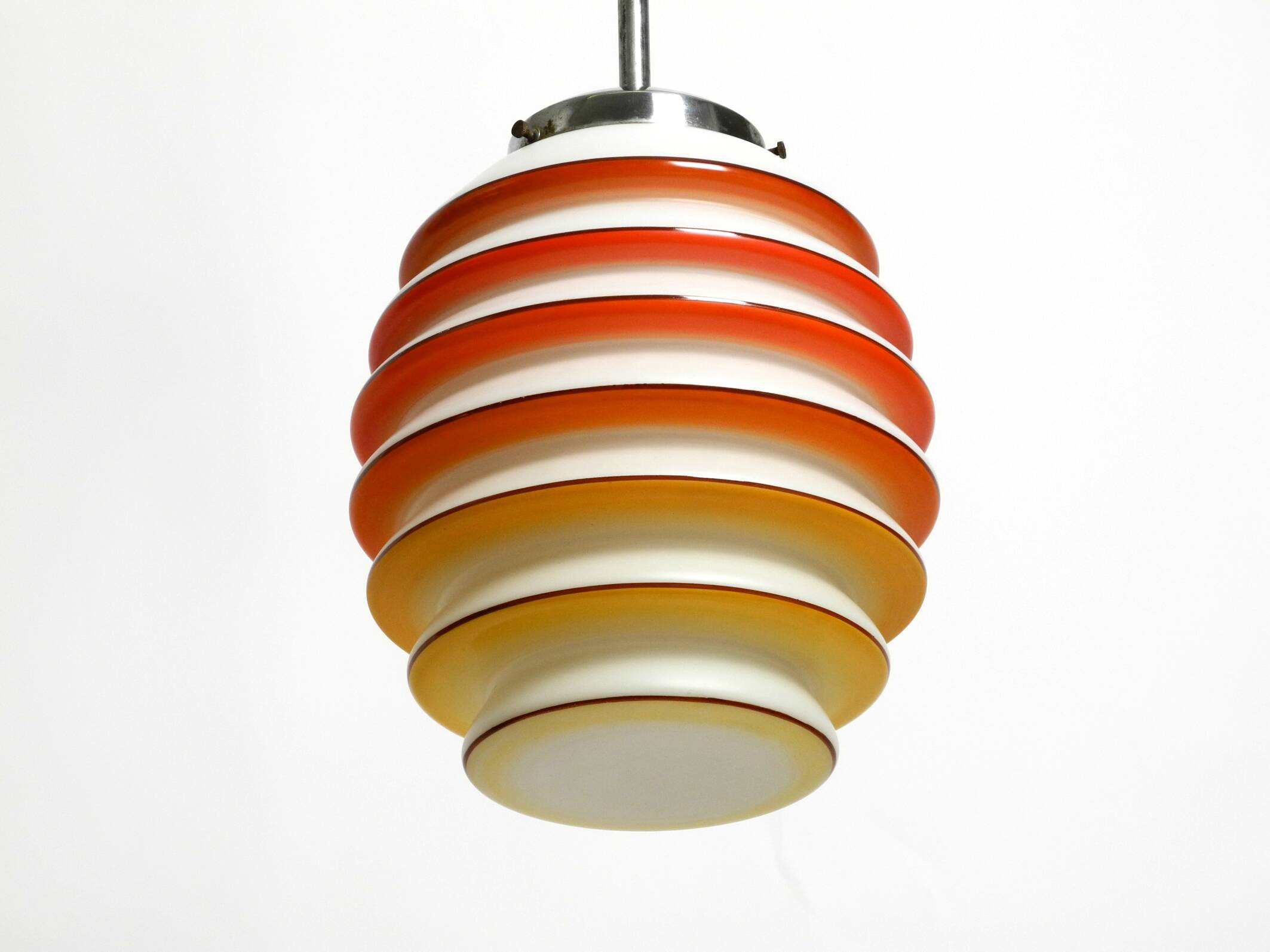 Beautiful rare original glass ceiling lamp from the 1930s