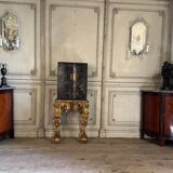 Pair of Console Tables, Mahogany and Rosewood Veneer, Blue Turquin Marble, X