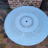 Garden furniture wrought iron, 1 table 3 armchairs