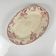 Large oval dish KG Lunéville Terre de fer, "Fontainebleau", pink, 19th century