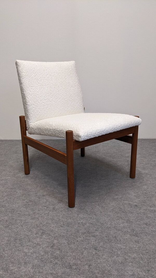 Chauffeuse réglable scandinave en teck, Danemark vers 1960