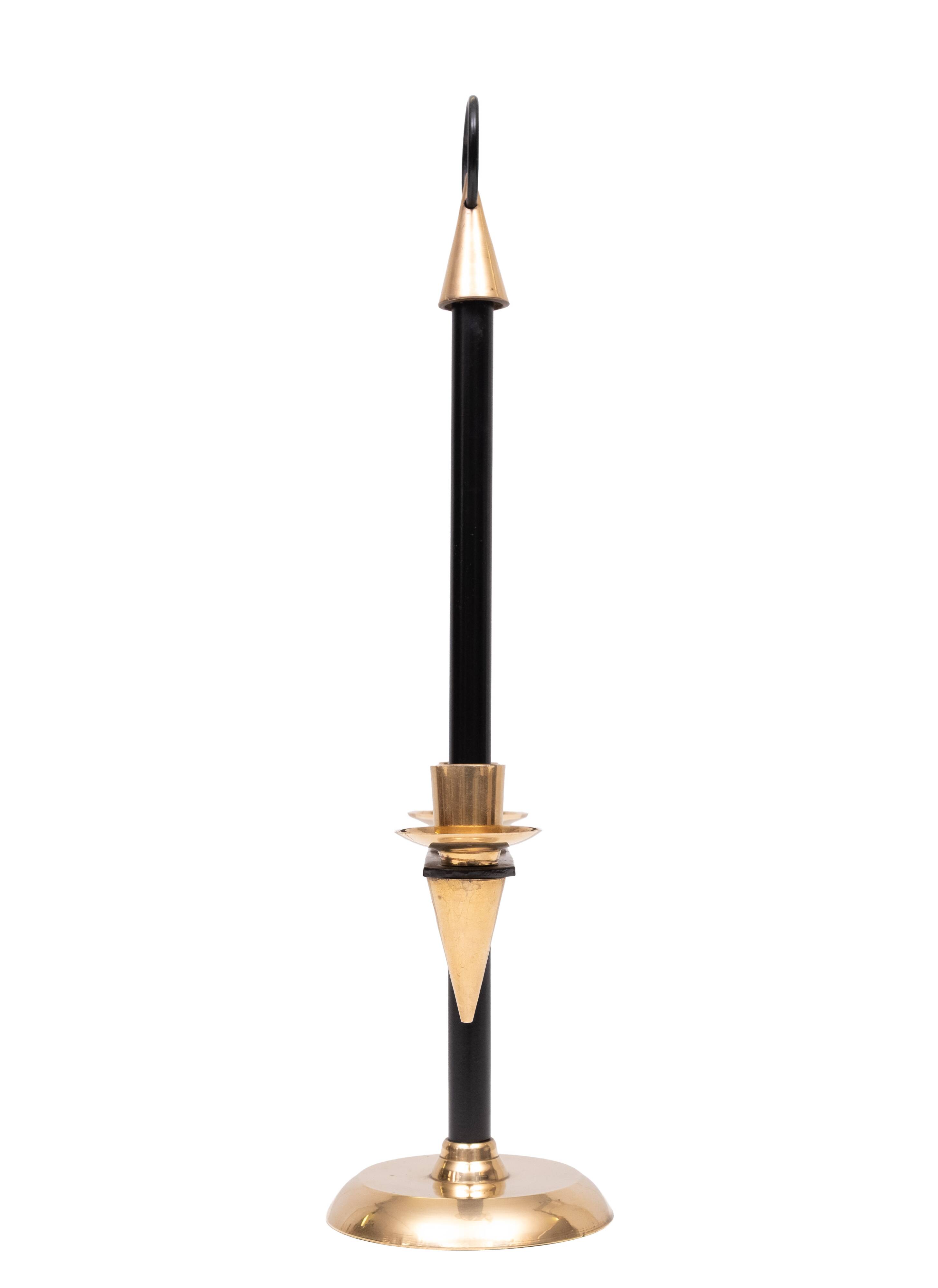 1940s Italian Brass candle stick holder