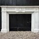 Louis XVI style fireplace in white Carrara marble circa 1880.