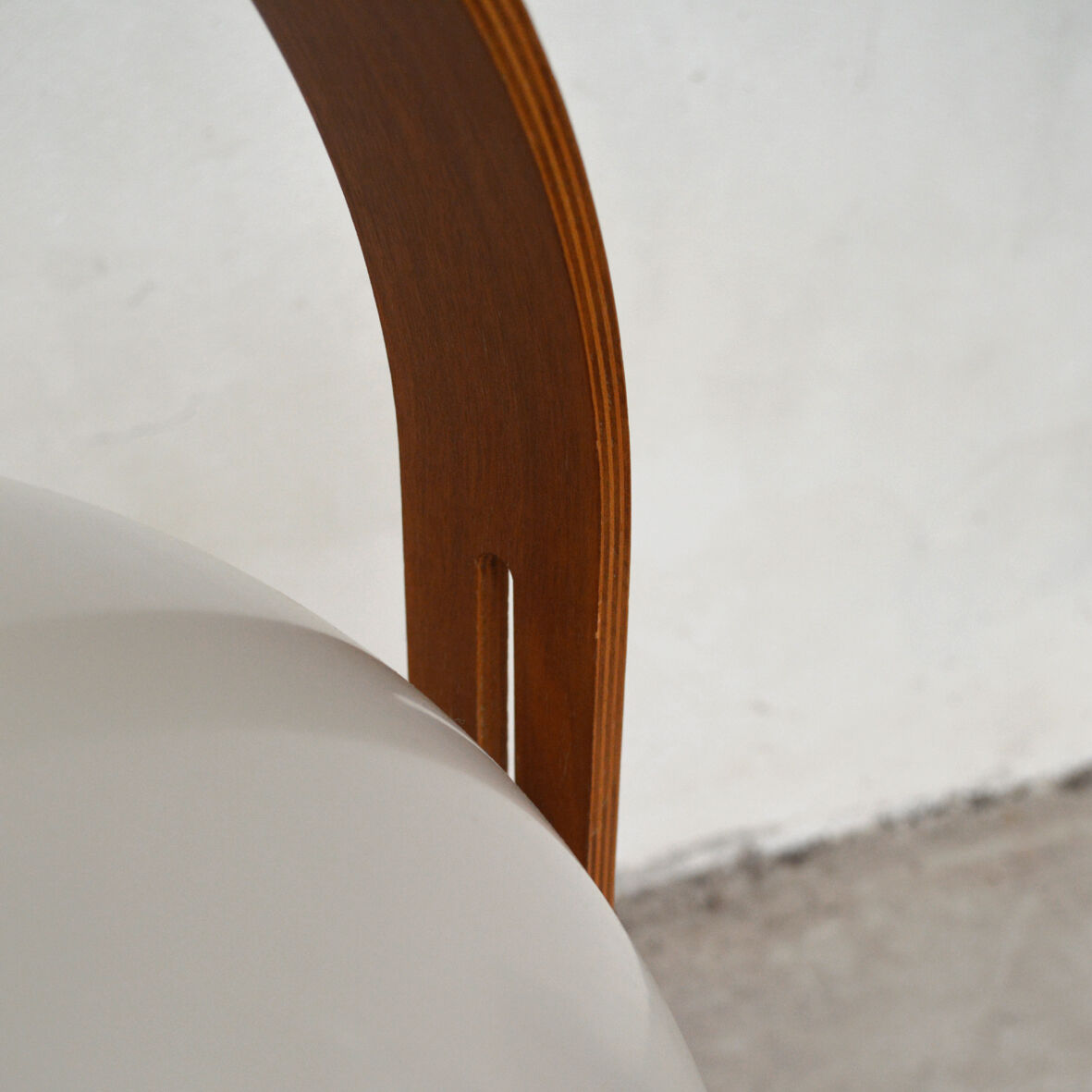 Lampadaire scandinave plywood globe 1960