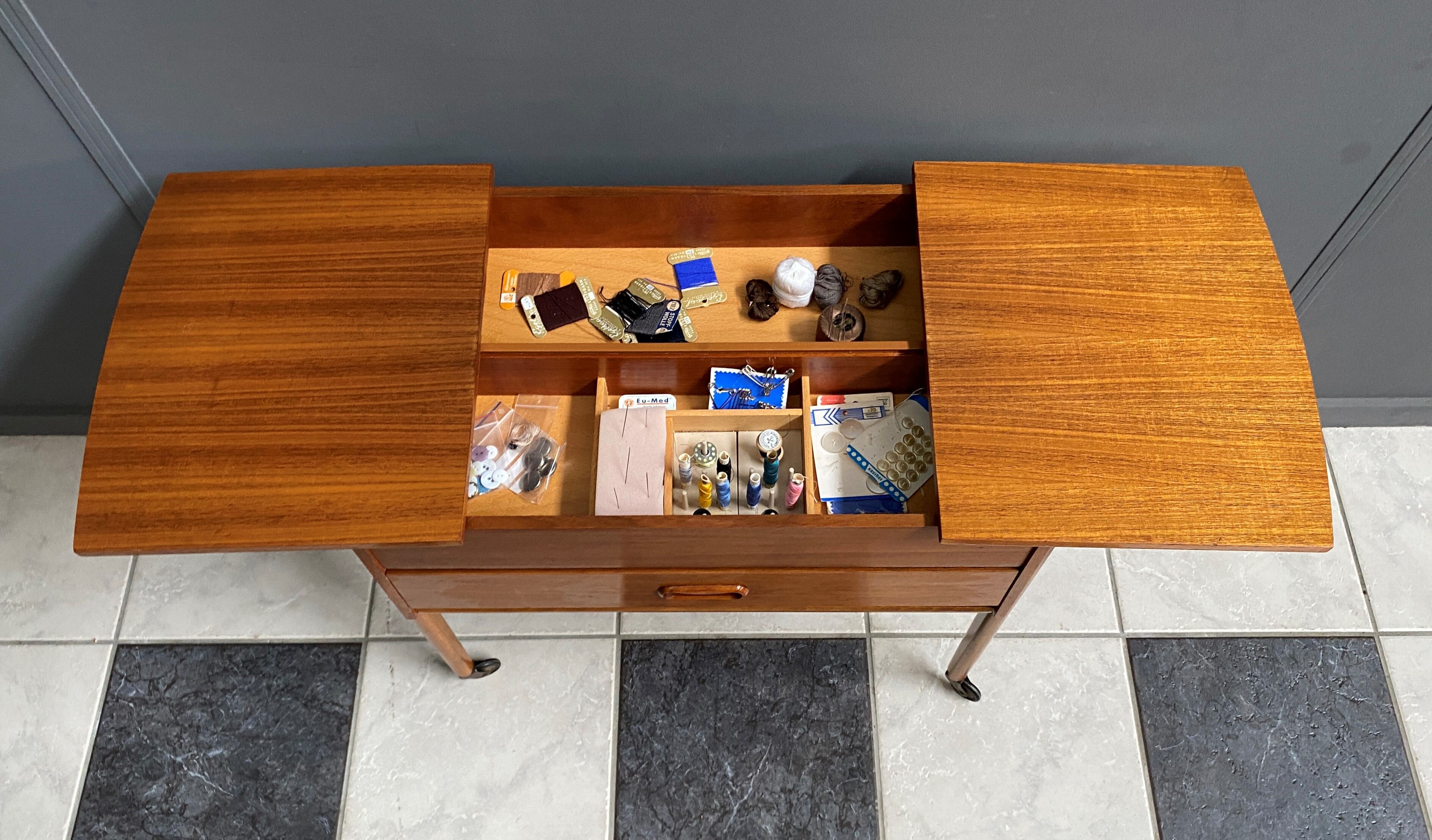1960s sewing box table