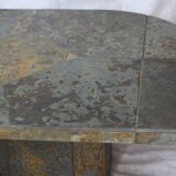Table base oeil brutaliste en ardoise Paul Kingma