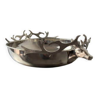 Stag deer head bowl in the style of Gabriella Crespi for Dior, Italy, 1970s