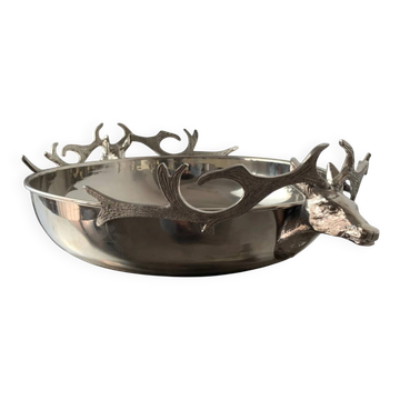 Stag deer head bowl in the style of Gabriella Crespi for Dior, Italy, 1970s