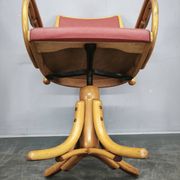 Ligna Adjustable Swivel Office Chair, Czechoslovakia, 1950s