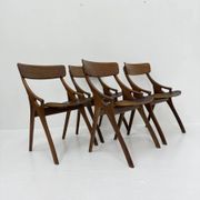 Set of 4 vintage Danish dining chairs by Hovmand Olsen for Mogens Kold, 1960s
