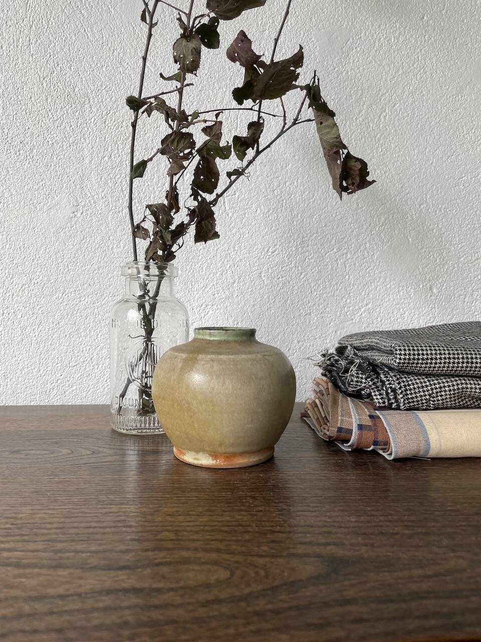 Small glazed ceramic vase