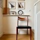 Chaise scandinave en teck et skaï noir