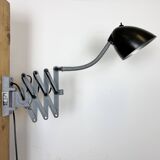 Grey Industrial Scissor Wall Lamp from Elektroinstala, 1960s