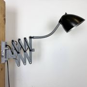 Grey Industrial Scissor Wall Lamp from Elektroinstala, 1960s