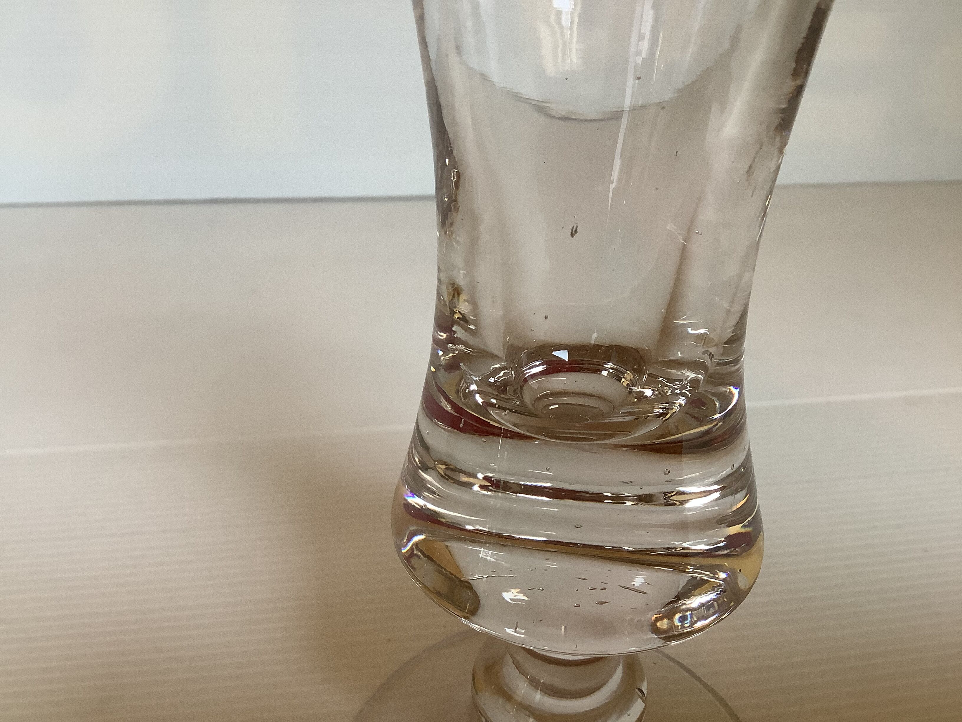 3 thick heavy bubble glasses