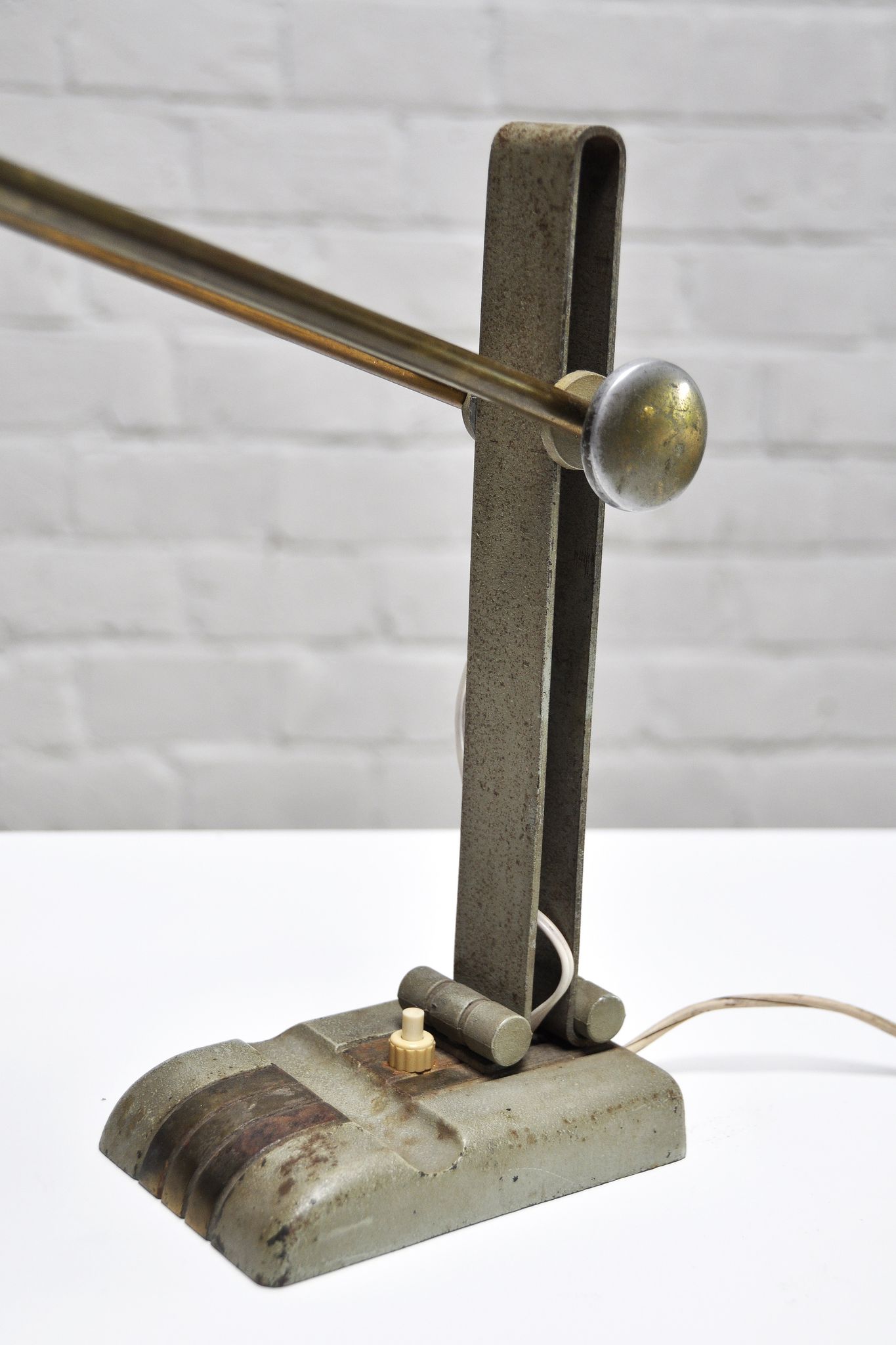 French art deco desk lamp in the style of rene koechlin, 1930s