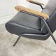 Duo de fauteuils vintage en simili-cuir noir