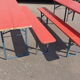 Duo de tables avec bancs de brasserie