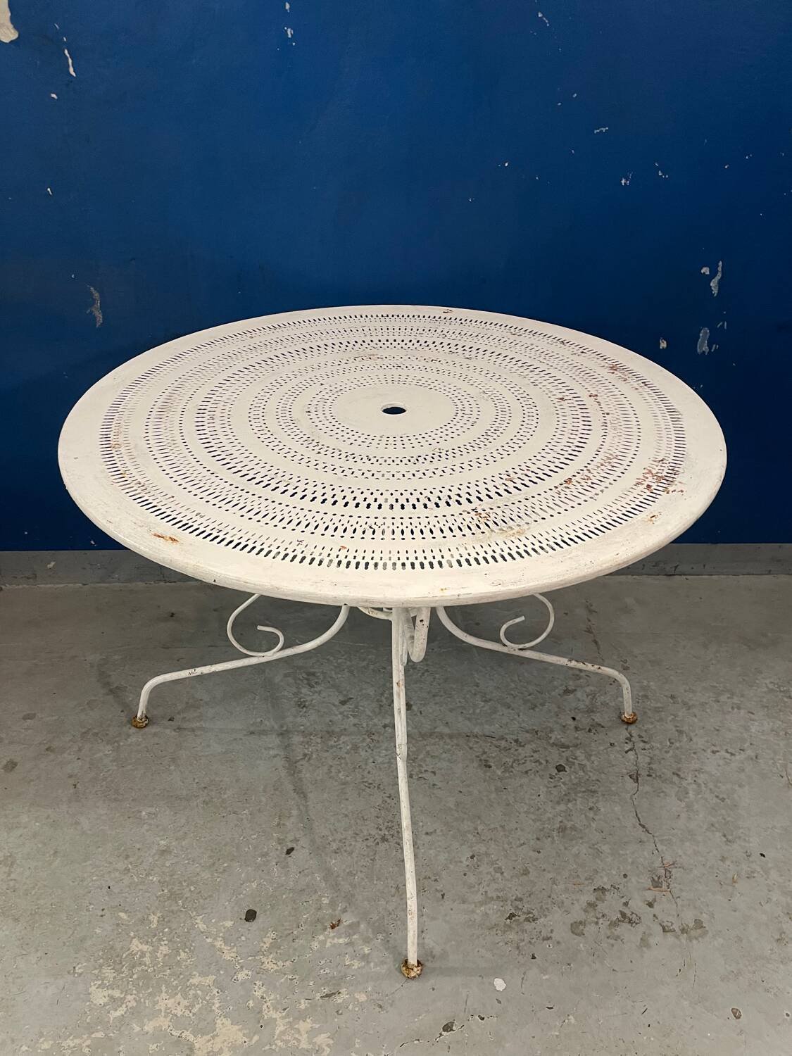 Vintage wrought iron garden table