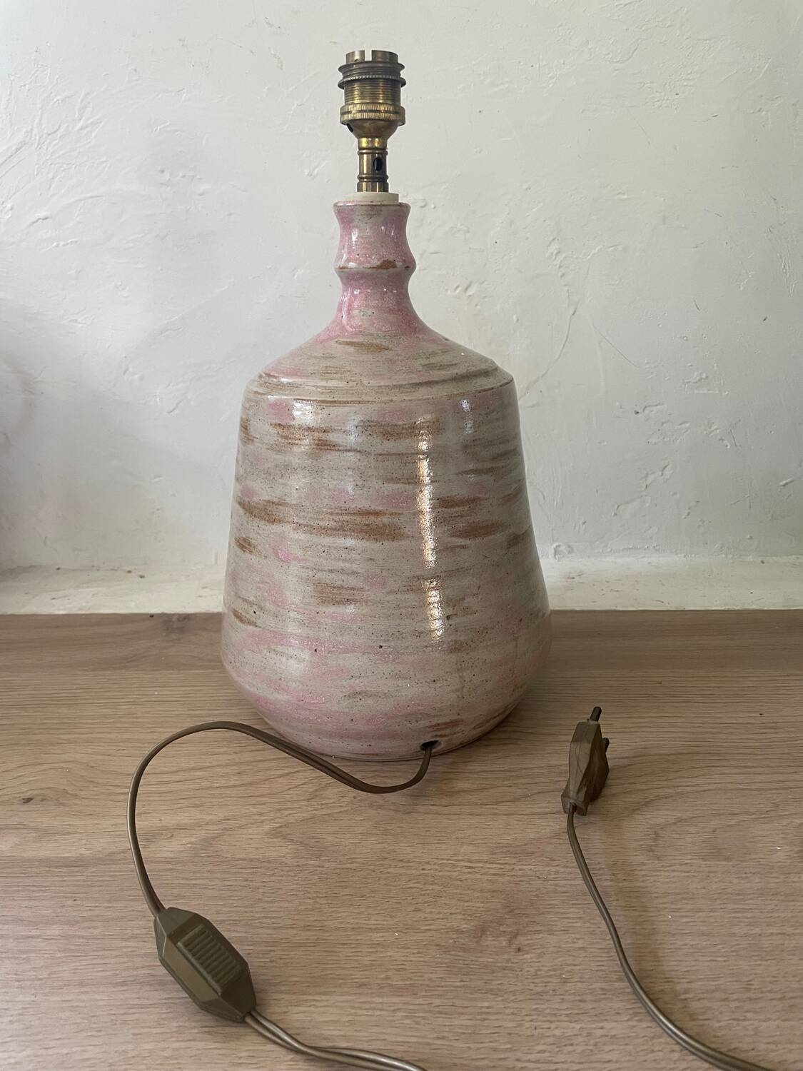 Vintage glazed ceramic lamp