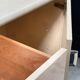 Vintage 1970s dining room set / wooden table, chair and sideboard