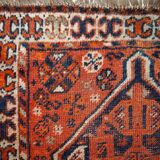 Tapis Antique Shiraz en Laine, Début du XXe Siècle, Élégance Historique