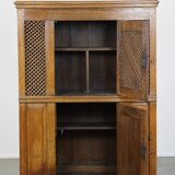 Antique oak bread cabinet from the late 17th century with working locks