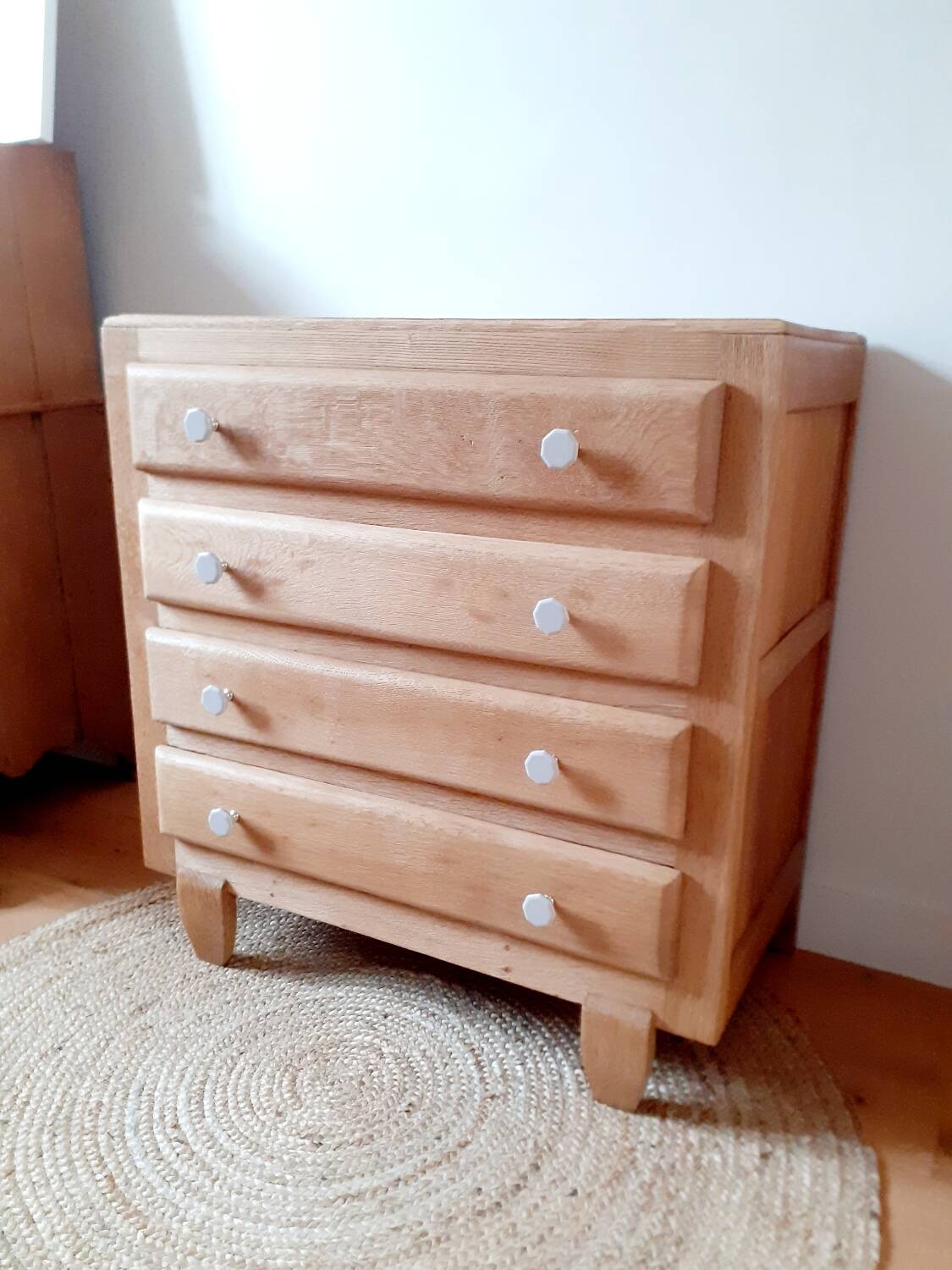 Fifties solid oak chest of drawers