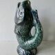 Pichet en céramique, barbotine, forme poisson