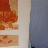 Lithograph by Bernard Cathelin, Mexican Market, 1965