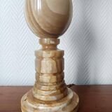 Large onyx and opaline egg lamp 60 cm